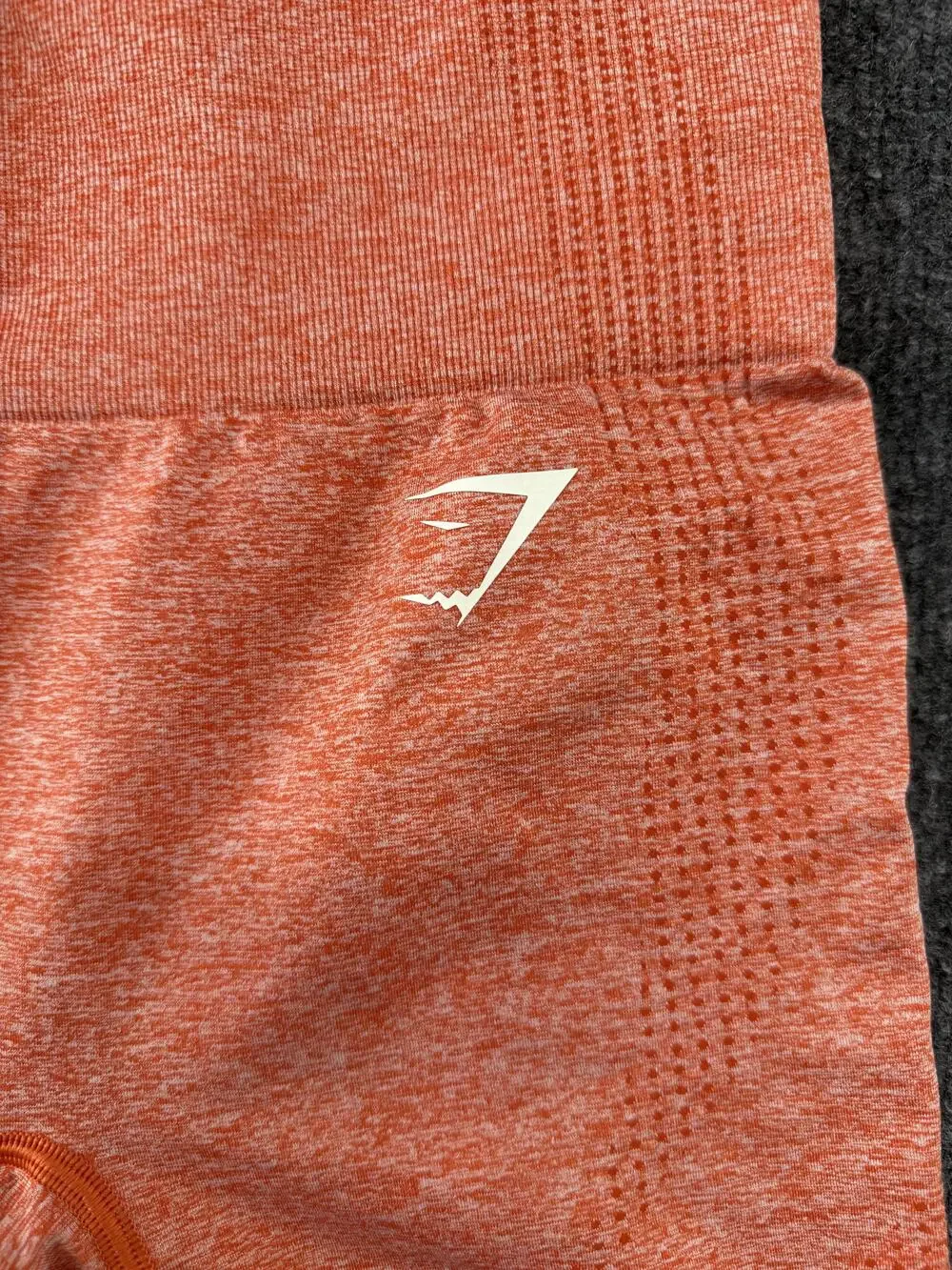 Gymshark Biker Shorts Womens Small Orange High Waist Seamless 3.5 Inseam Gym